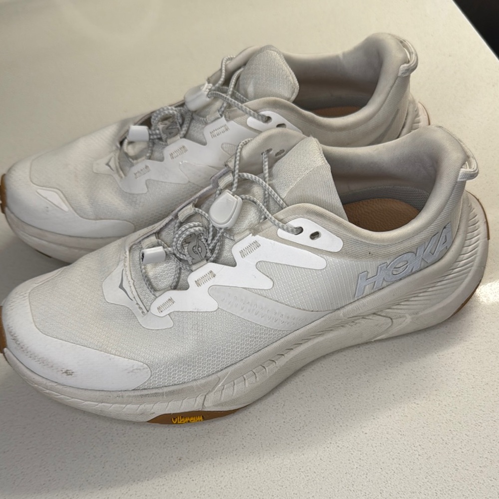 Hoka White Athletic Sneakers